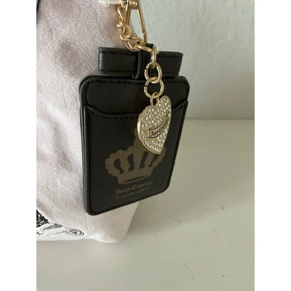 Juicy Couture Classic Scottie Dogs Hobo Purse‎ Shoulder Bag Chiffon Pink NEW